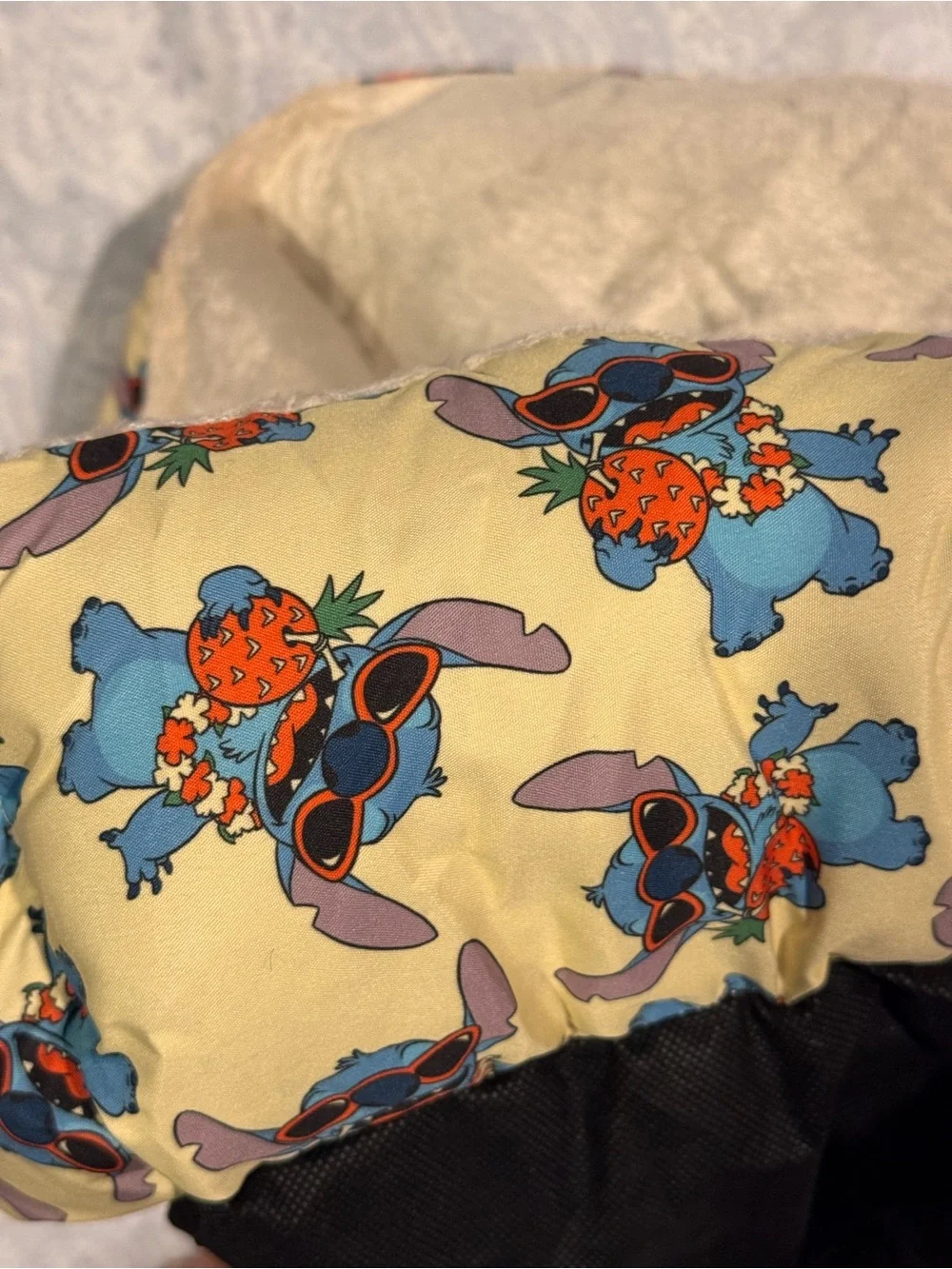 Disney Stitch Print Plush Bed for Small Pets